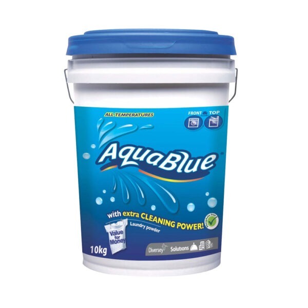 Aquablue Front & Top Load Laundry Powder 10kg Bucket