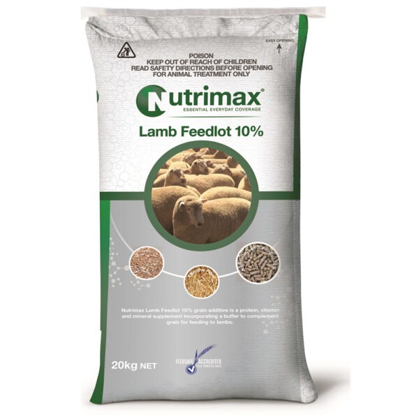 Nutrimax Lamb Feedlot 10%  20kg Bag