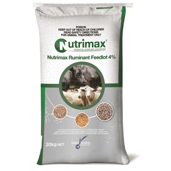 Nutrimax Ruminant Feedlot 4% 20kg Bag