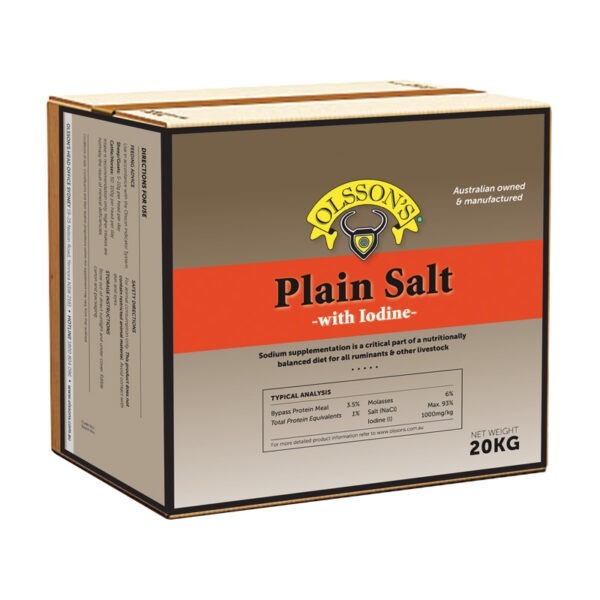 Olsson's Plain Iodised Salt Block 20kg