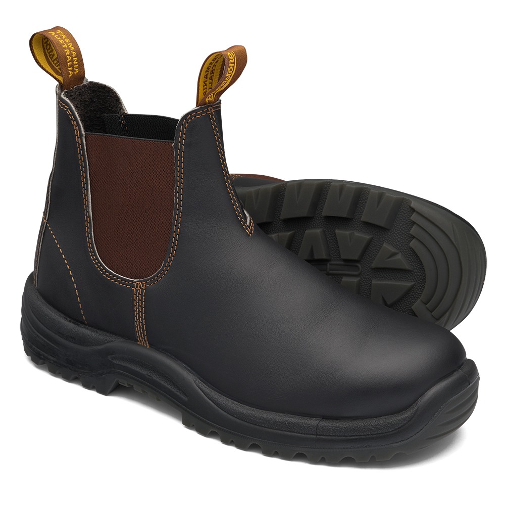 Blundstone #172 Brown Premium Oil Tanned Leather Elastic Side Safety ...