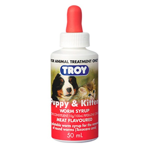 Troy Puppy & Kitten Worm Syrup 50ml