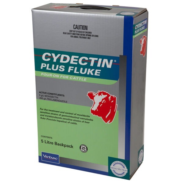 Virbac Cydectin Pour-On + Fluke Gun Pack - 5L