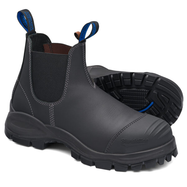 Blundstone #990 Black Platinum Quality Water Resistant Upper Elastic Side Safety Boot