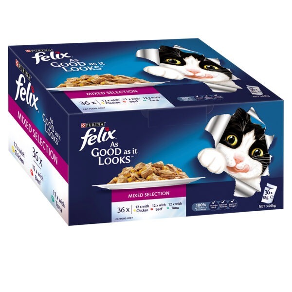 Purina Felix As Good As It Looks Mix Selection Multipack 85gx36