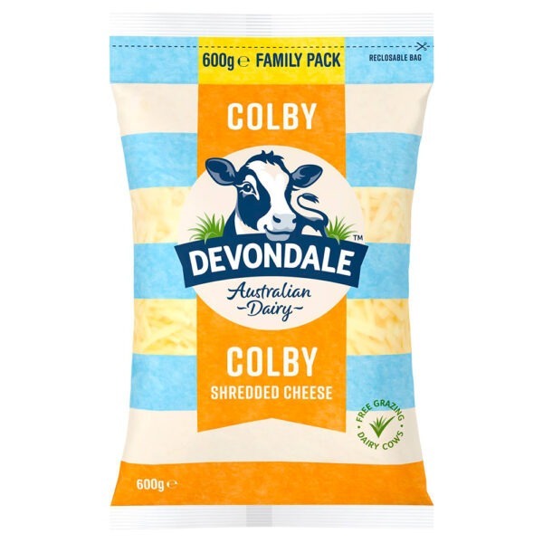 Devondale Colby Shredded Cheese 600g