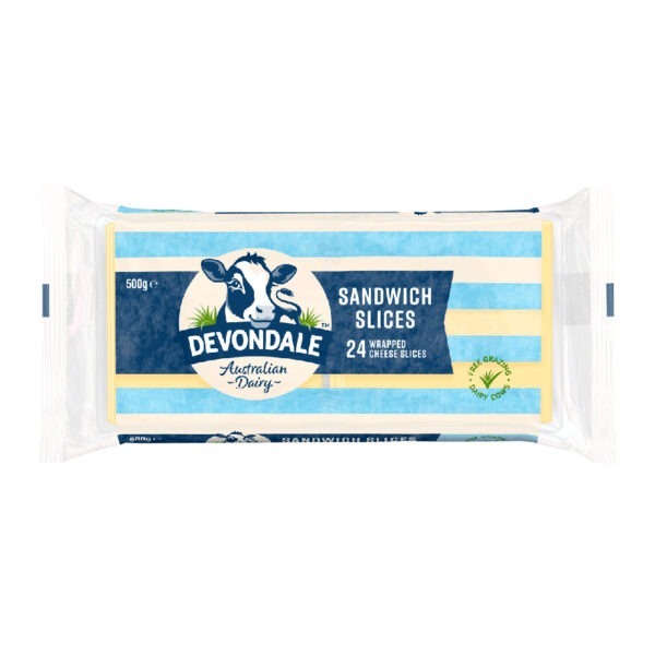 Devondale Sandwich Cheese Slices 500g